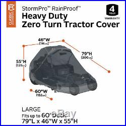 Classic Accessories StormPro RainProof Heavy-Duty Zero Turn Mower Cover, Large