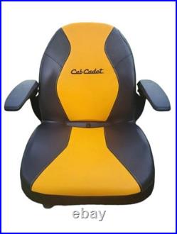 Cub Cadet Seat Zero Turn Mower Ultima ZT 1 ZT2 Armrest Slides Yellow Black USA Cub Cadet Seat Zero Turn Mower Ultima ZT 1 ZT2 Armrest Slides Yellow Black USA