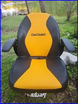 Cub Cadet Seat Zero Turn Mower Ultima ZT 1 ZT2 Armrest Slides Yellow Black USA Cub Cadet Seat Zero Turn Mower Ultima ZT 1 ZT2 Armrest Slides Yellow Black USA