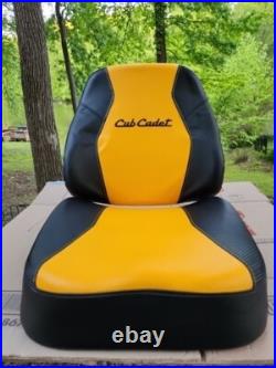 Cub Cadet Seat Zero Turn Mower Yellow Black 4 bolt Ultima 2 Piece Wood WithBlemish