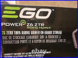 EGO Z6 Zero Turn Riding Mower Onboard Storage Bin, Black. Model AMG1000