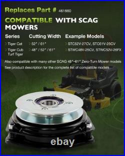 Electric Pulley PTO Clutch Fit SCAG Tiger Cat Tiger Cub Turf Tiger Mower 461660