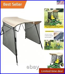 FUYEAR Zero Turn Lawn Mower Canopy with Removable Beige With Curtain