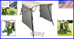 FUYEAR Zero Turn Lawn Mower Canopy with Removable Beige With Curtain FUYEAR Zero Turn Lawn Mower Canopy with Removable Beige With Curtain