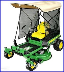 FUYEAR Zero Turn Lawn Mower Canopy with Removable Beige With Curtain FUYEAR Zero Turn Lawn Mower Canopy with Removable Beige With Curtain