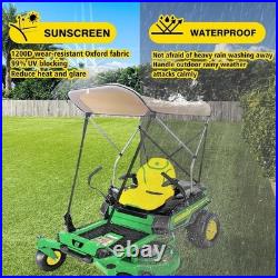FUYEAR Zero Turn Lawn Mower Canopy with Removable Beige With Curtain FUYEAR Zero Turn Lawn Mower Canopy with Removable Beige With Curtain