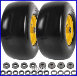 Flat Free Tire & Wheel 13x6.50-6 for Zero Turn Mowers 2 Pack Set