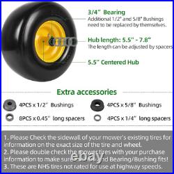 Flat Free Tire & Wheel 13x6.50-6 for Zero Turn Mowers 2 Pack Set