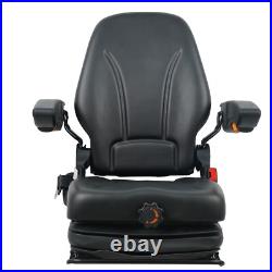 Forklift/Tractor Suspension Replacement Seat withAdjustable Armrest. Black. TSKL10