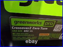 GREENWORKS 82V 42 CrossoverZ Ride-On Zero Turn Mower (CRZ428)
