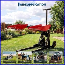 Garage Heavy Zero Turn Mower Lift 550lb Manual Drill Adjustable 24in Collapsible Garage Heavy Zero Turn Mower Lift 550lb Manual Drill Adjustable 24in Collapsible