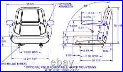 Gray High Back Seat Bunton, Bobcat, Dixie, Snapper, Toro, Exmark Zero Turn Mower #jd