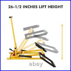 Heavy-Duty Lawn Mower Lift Jack for Tractors Zero-Turn Riding Lawn Mowers 500LBS Heavy-Duty Lawn Mower Lift Jack for Tractors Zero-Turn Riding Lawn Mowers 500LBS