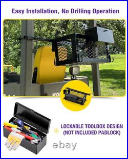 Heavy Duty Tractor ToolBox Tractor Basket for Tractor Zero Turn Mower with Accs