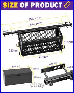 Heavy Duty Tractor ToolBox Tractor Basket for Tractor Zero Turn Mower with Accs
