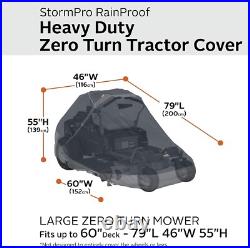 Heavy-Duty Zero Turn Mower Cover Protects Against Rain & Snow, Fits 60 Decks Heavy-Duty Zero Turn Mower Cover Protects Against Rain & Snow, Fits 60 Decks