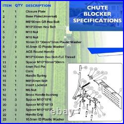 Hustler, Kubota, Scag Mower Chute Blocker Hustler, Kubota, Scag Mower Chute Blocker