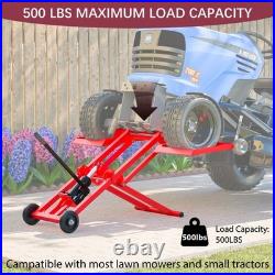 HydraulicLawn Mower Lift Jack 500 lbs Capacity for Tractors and Zero Turn Lawn