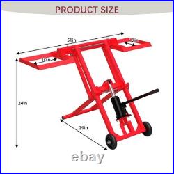 HydraulicLawn Mower Lift Jack 500 lbs Capacity for Tractors and Zero Turn Lawn
