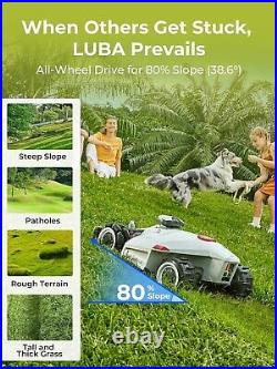 LUBA 2 AWD 1000H Robot Lawn Mower, Perimeter Wire Free Vision Robotic Lawnmower