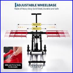 Lawn Mower Hydraulic Lift Jack with Straps for Zero Turn Mowers 550LB Heavy Duty