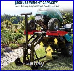 Lawn Mower Hydraulic Lift Jack with Straps for Zero Turn Mowers 550LB Heavy Duty