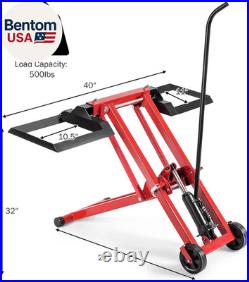 Lawn Mower Lift, 500LBS Zero Turn Mower Lift with Hydraulic Jack, Mower Lift Jac