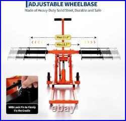 Lawn Mower Lift Jack Hydraulic Adjustable Zero Turn with Strap 550lb Tractor ATV