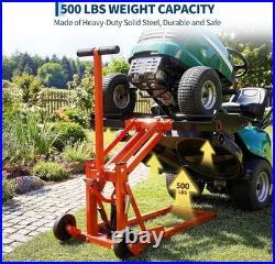 Lawn Mower Lift Jack Hydraulic Adjustable Zero Turn with Strap 550lb Tractor ATV