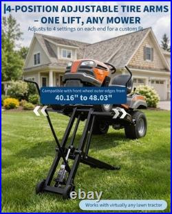 Lawn Mower Lift Jack Hydraulic Lifting Adjustable Zero Turn 500lb with Safety Lock