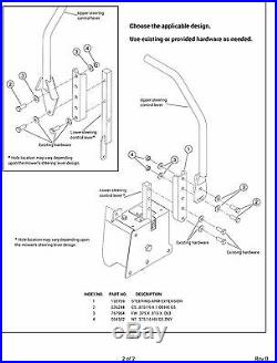 New OEM Hustler 122760 Steering Arm Extension Kit for most zero turn mowers