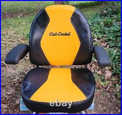 OEM Cub Cadet Seat Yellow Black Zero Turn Mower 4 bolt METAL FRAME Armrests ZT