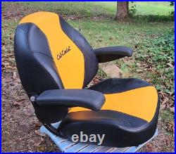 OEM Cub Cadet Seat Yellow Black Zero Turn Mower 4 bolt METAL FRAME Armrests ZT