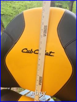 OEM Cub Cadet Seat Yellow Black Zero Turn Mower 4 bolt METAL FRAME Armrests ZT