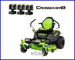 Pro 60V 42 in. Battery Electric CrossoverZ Zero Turn Lawn Mower Green Lawn Care