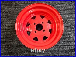 (QTY 1) OTR 4R49P Orange Wheel Rim 12x8.5 4x100 for Zero Turn Ride-On Mower