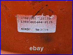 (QTY 1) OTR 4R49P Orange Wheel Rim 12x8.5 4x100 for Zero Turn Ride-On Mower