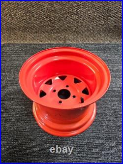 (QTY 1) OTR 4R49P Orange Wheel Rim 12x8.5 4x100 for Zero Turn Ride-On Mower