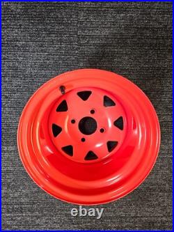 (QTY 1) OTR 4R49P Orange Wheel Rim 12x8.5 4x100 for Zero Turn Ride-On Mower