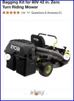 RYOBI A60RM01 42in ZTR Bagger Kit for 80V 42in Zero Turn Riding Mower
