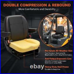 Reliable Backhoe Seat with Armrest and Safety Belt