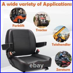 Reliable Backhoe Seat with Armrest and Safety Belt