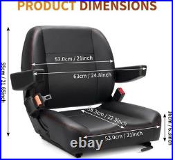 Reliable Backhoe Seat with Armrest and Safety Belt