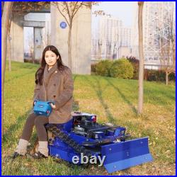 Remote Control Lawn Mower Grass Shredder Zero Turn Tracked Lawnmower Snow Shovel