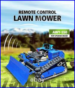 Remote Control Lawn Mower Grass Shredder Zero Turn Tracked Lawnmower Snow Shovel