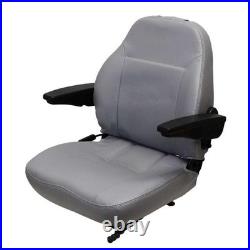 Replacement Gray Seat witharmrests Fits Exmark, Fits Toro Zero Turn Mowers