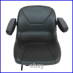 Replacement Low Back Seat Black with Armrests Fits Toro Zero Turn Mower New