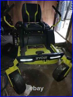 Ryobi 42 in 48v 100Ah Battery Electric Zero Turn Riding Lawn Mower ZT480ex