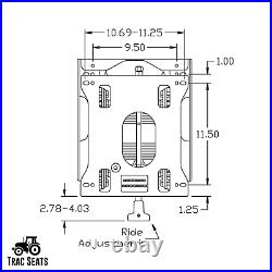 Seat Suspension Kit for Kubota Z200 Z231 Z251 Z400 Z411 Z421 Zero Turn Mower ZTR