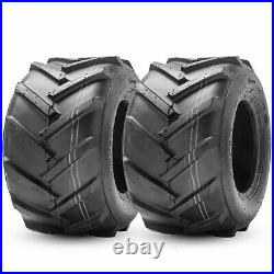 Set Of 2 24x12.00-12 Lawn Mower Tires 4Ply 24x12x12 Tubeless Lug Tires Tractor